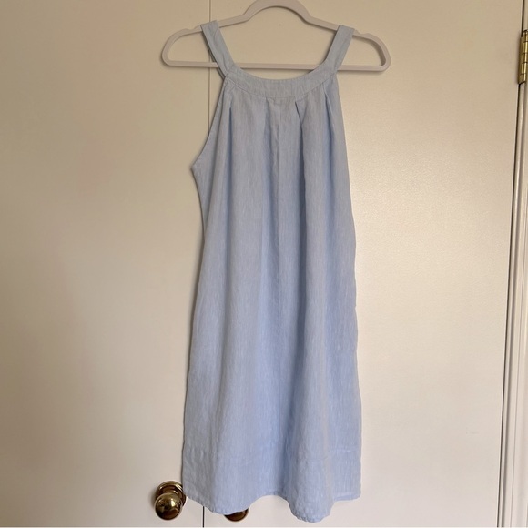 Malvin Hamburg-Germany Linen Light Blue Chambray Dress size Small - Picture 2 of 10